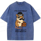 Kyoto-Lion It's Chewsday Innit Bruv Washed T-Shirt