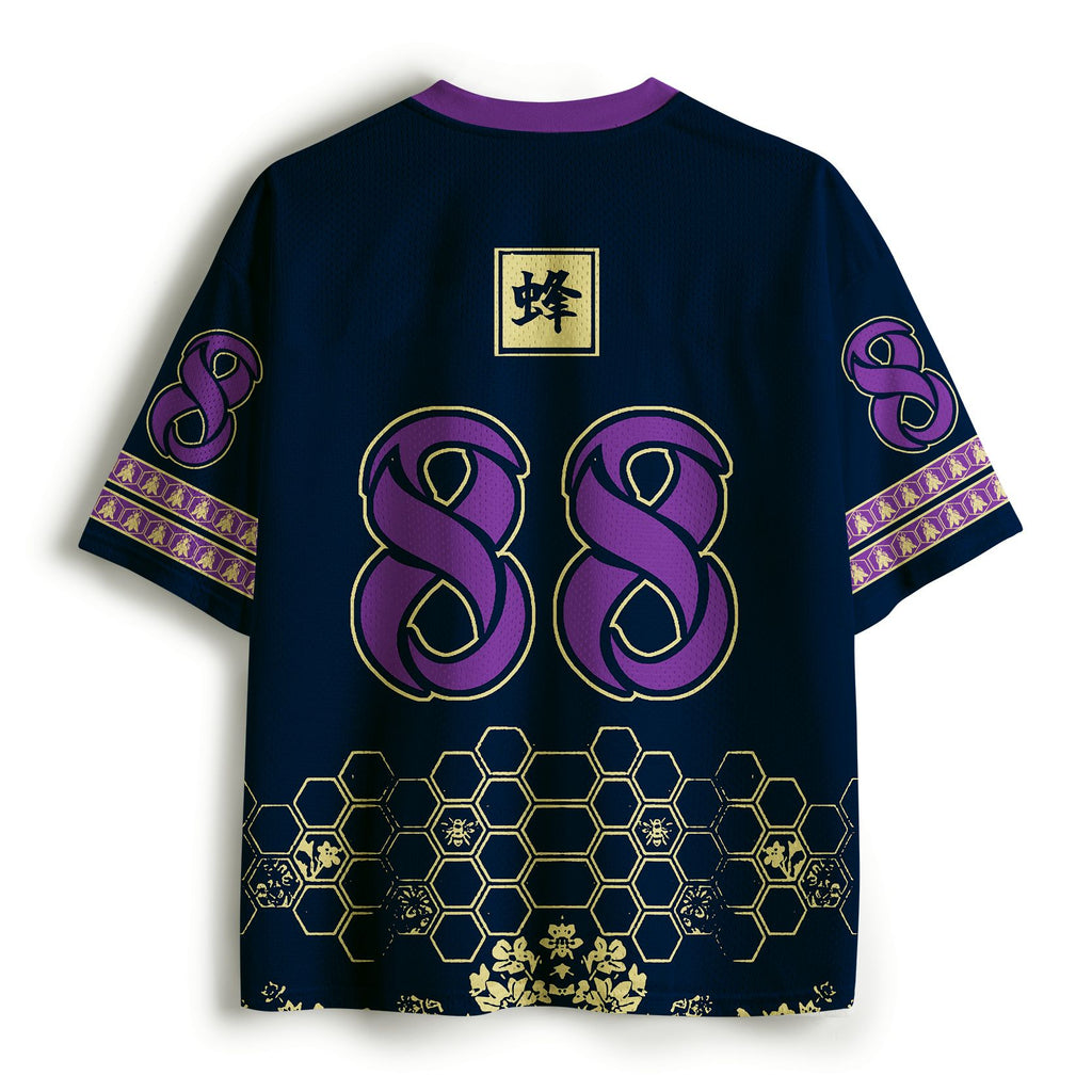 Kyoto-Lion Retro Japanese Bee Art Mesh Jersey