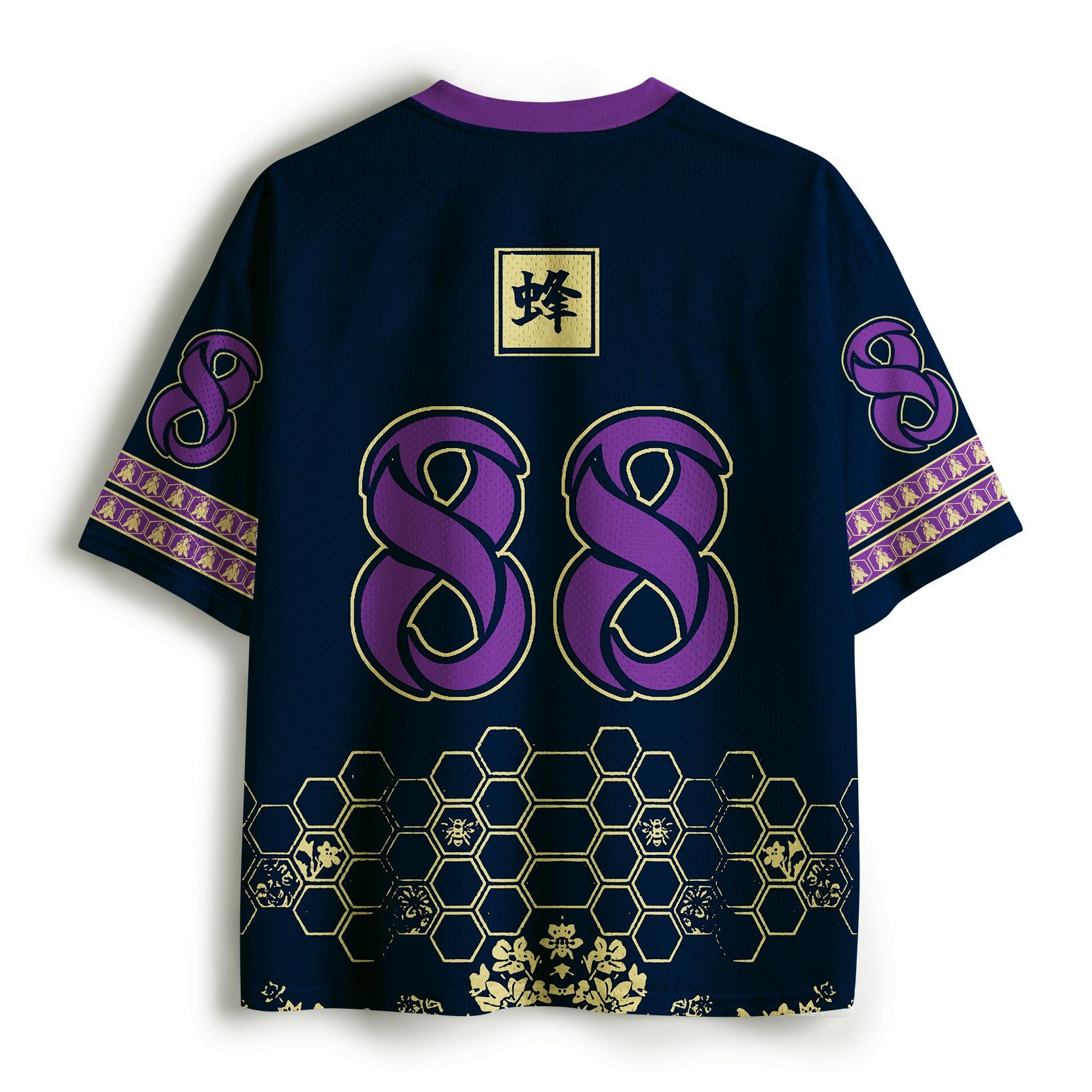 Kyoto-Lion Retro Japanese Bee Art Mesh Jersey
