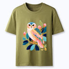 watercolor owl t-shirt for summer