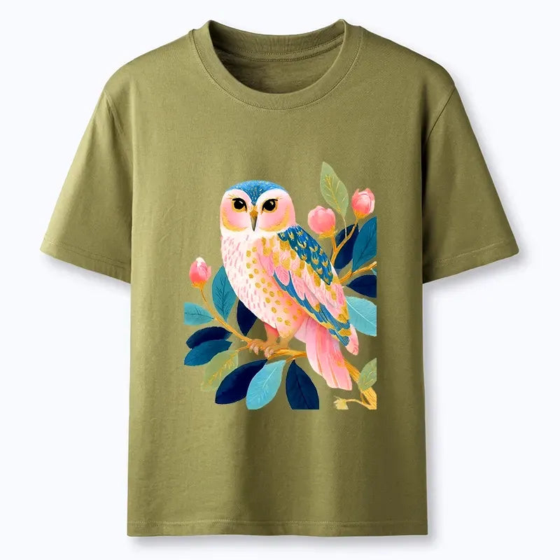 watercolor owl t-shirt for summer