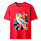 Kyoto-Lion Gentle Pastel Owl Leaf Watercolor Art Classic T-Shirt