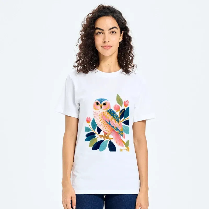 watercolor owl t-shirt for summer