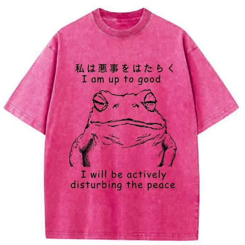 japanese frog design tee free shipping