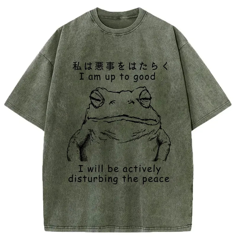 japanese frog design tee free shipping