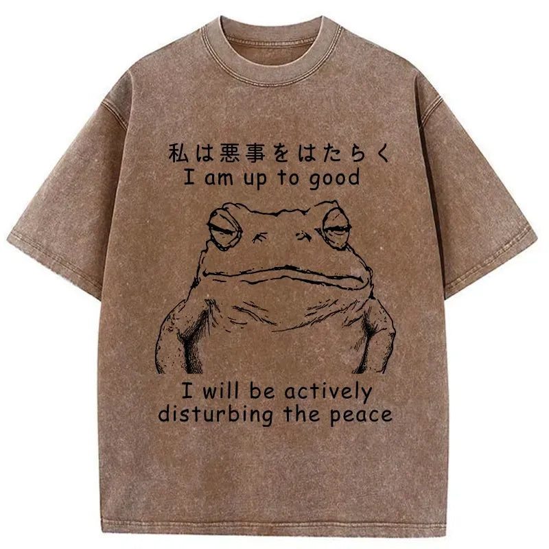japanese frog design tee free shipping