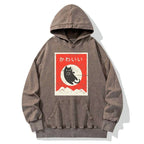 vintage japanese cat hoodie for daily wear