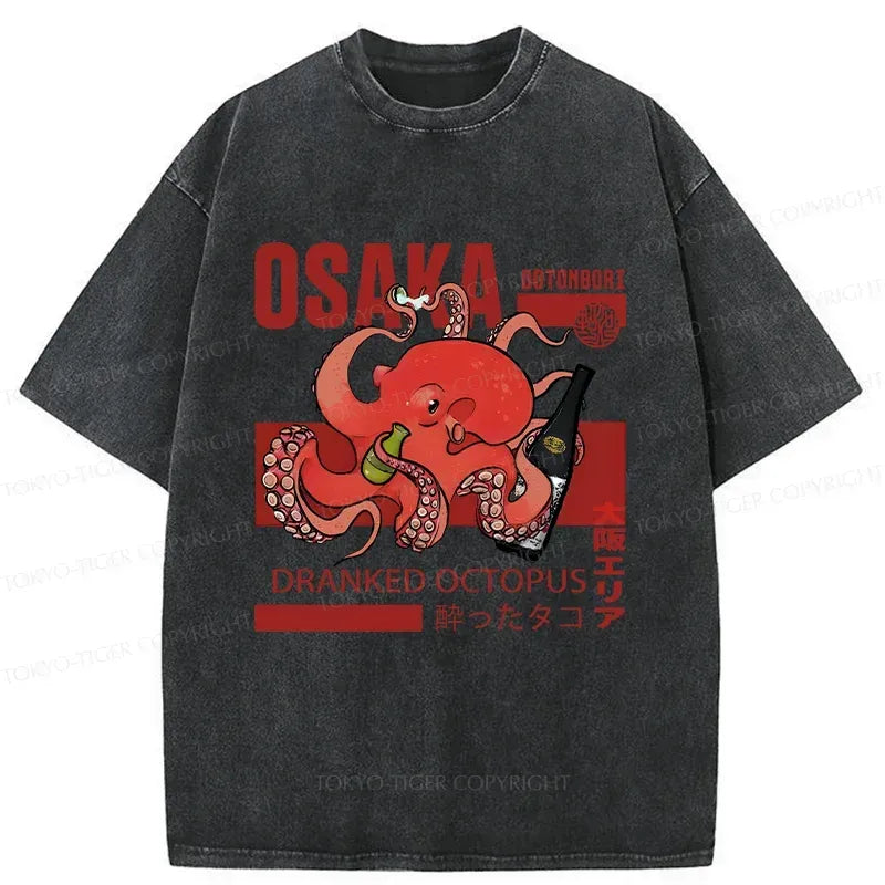 Trendy Japanese Octopus T-Shirt for Daily Wear