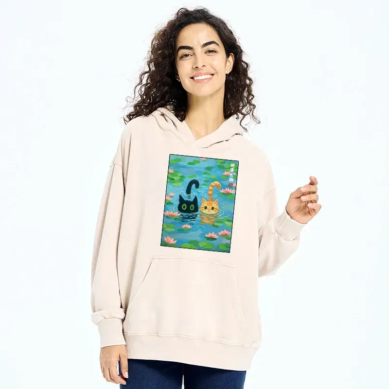 Japanese Cat Hoodie for Daily Wear