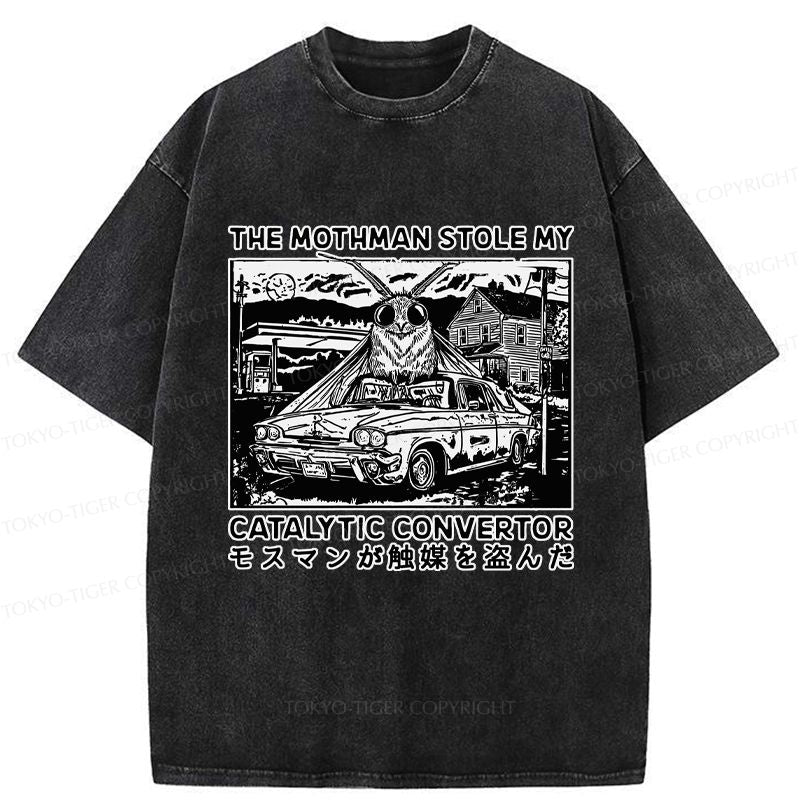 Kyoto-Lion The Night Mothman Stole My Converter Washed T-Shirt