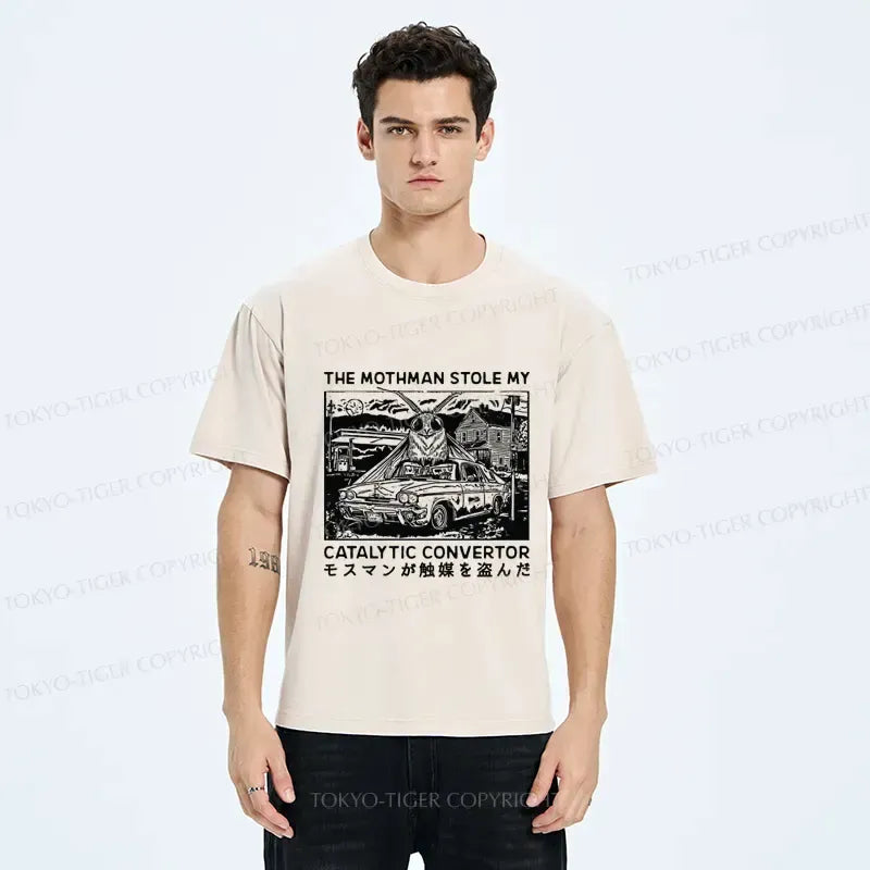 Japanese Unisex Washed T-Shirt for Daily Wear