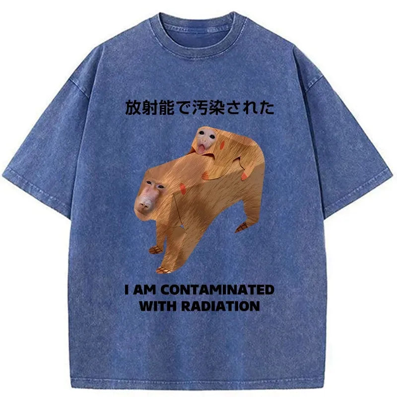 Kyoto-Lion Monkey Contaminated By Radiation Washed T-Shirt