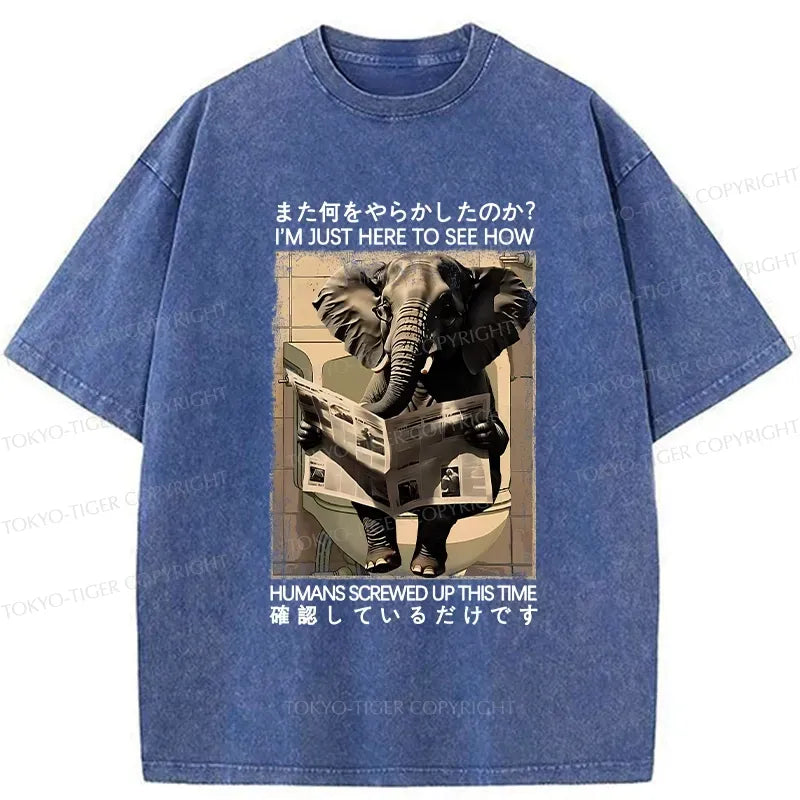 Japanese Vintage Washed Funny Tee
