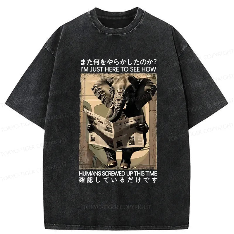 Japanese Vintage Washed Funny Tee
