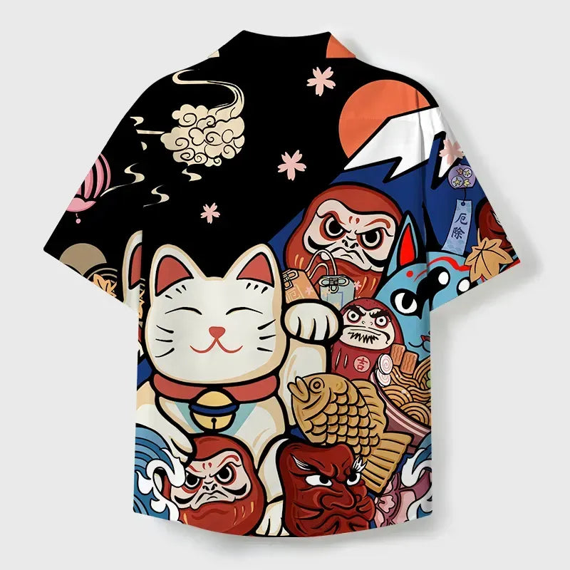 Japanese Streetwear Shirt for Vacation