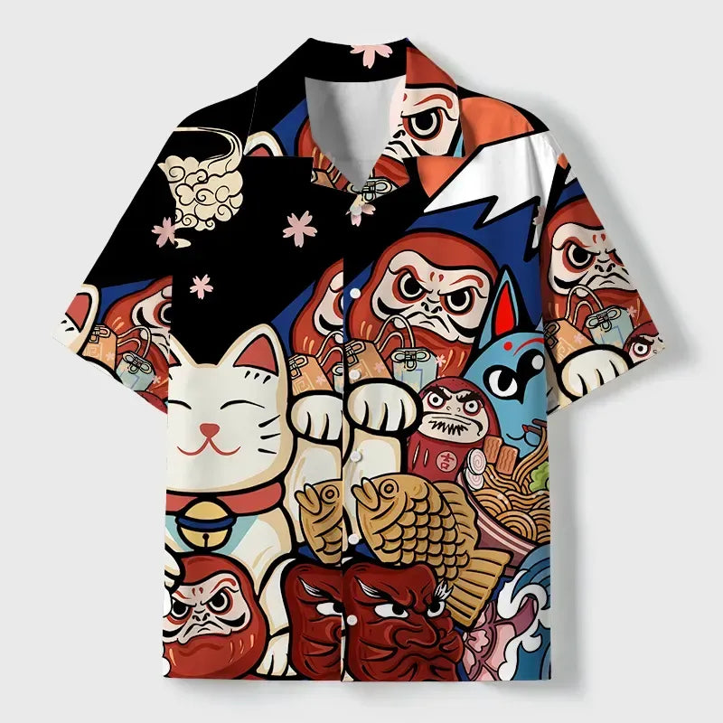 Japanese Streetwear Shirt for Vacation