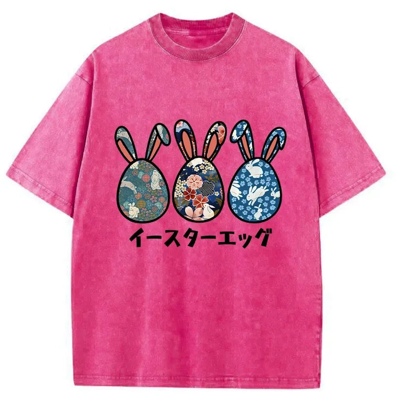 Japanese Washed T-Shirt for Easter Gift Idea