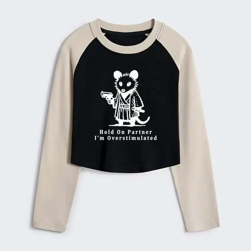 Japanese Crop Raglan Tee for Summer