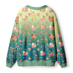 Kyoto-Lion Sakura Blossom Waves Ugly Cardigan Sweater