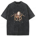 Kyoto-Lion Octopus With Knife Washed T-Shirt