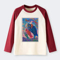 Kyoto-Lion Ukiyoe Rabbit Ride Carp streamer Poster Raglan Long Sleeve T-shirt