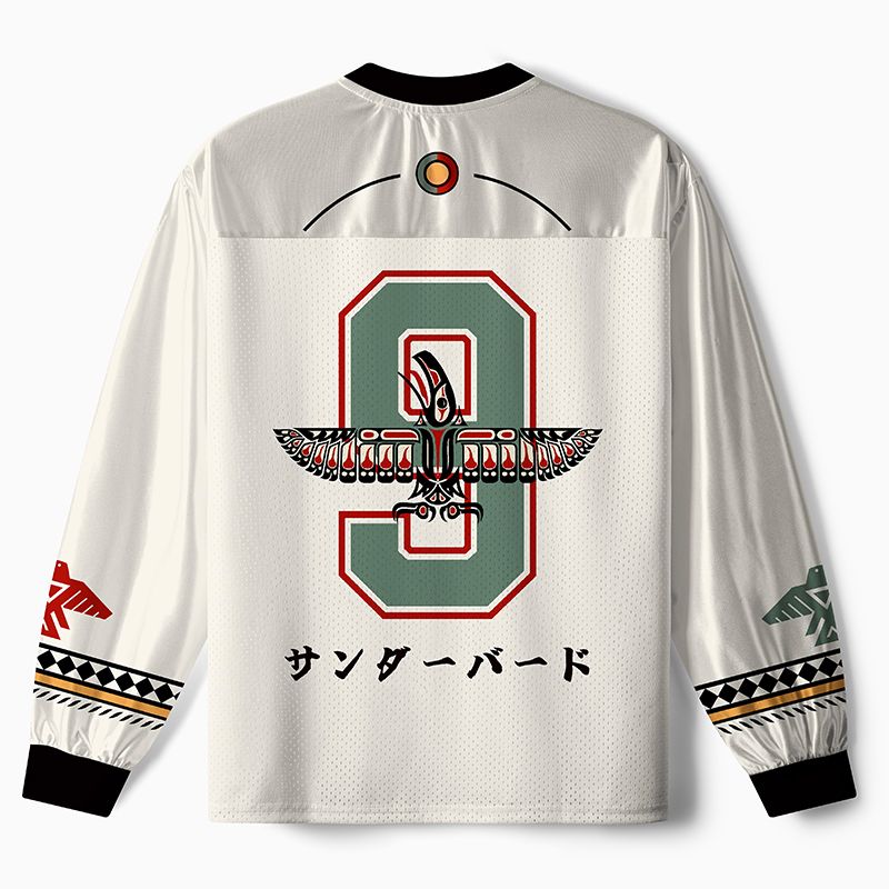 Kyoto-Lion Sacred Thunderbird Paneled Long Sleeve Jersey