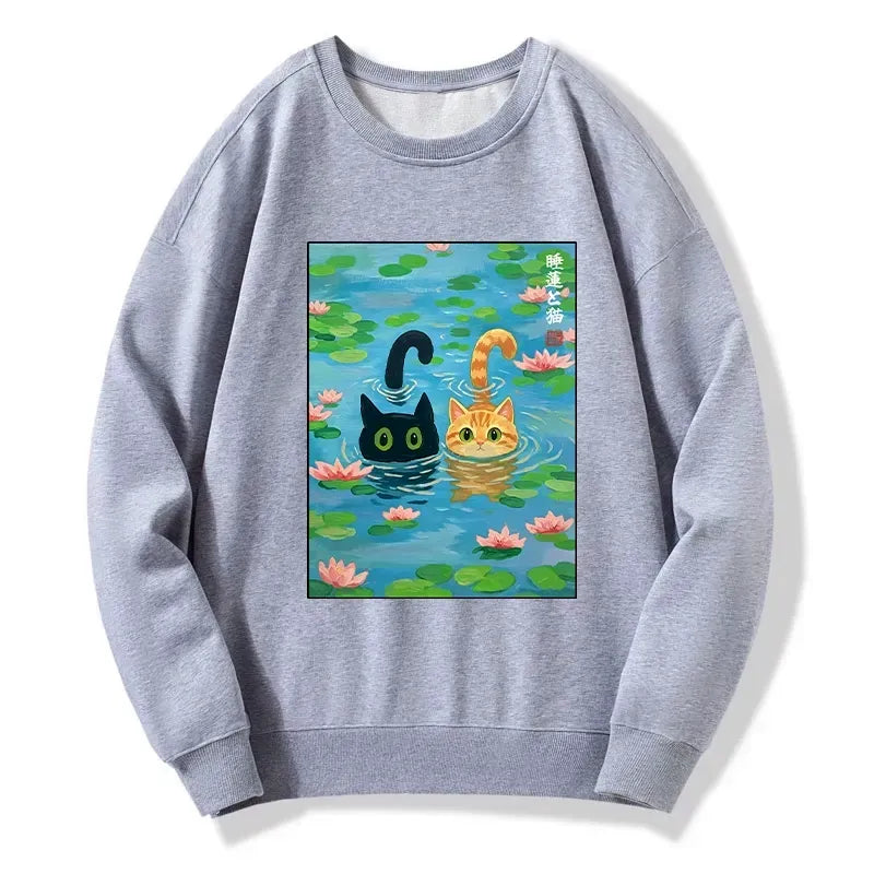 kyoto lion cats sweatshirt for men