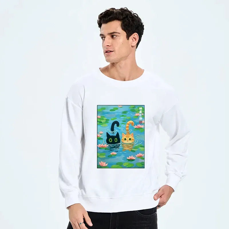 kyoto lion cats sweatshirt for men