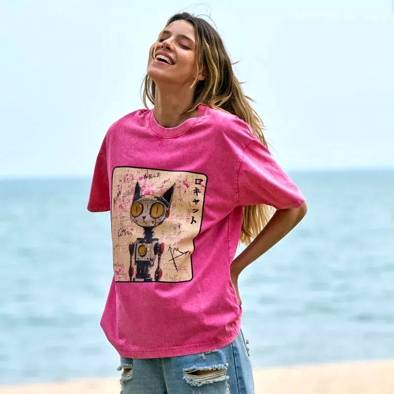 Kyoto Lion Cat T-Shirt on Sale