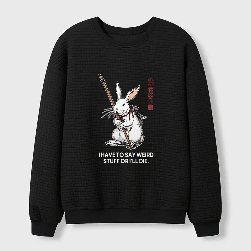 Japanese Rabbit Waffle Sweatshirt Gift Idea