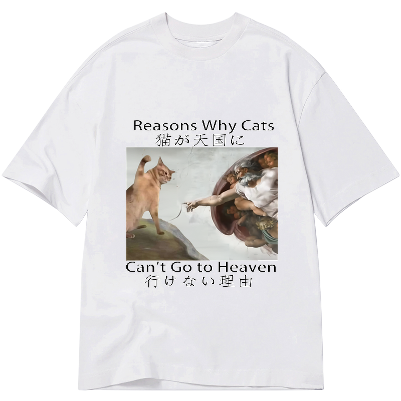 japanese naughty cat t-shirt for daily wear
