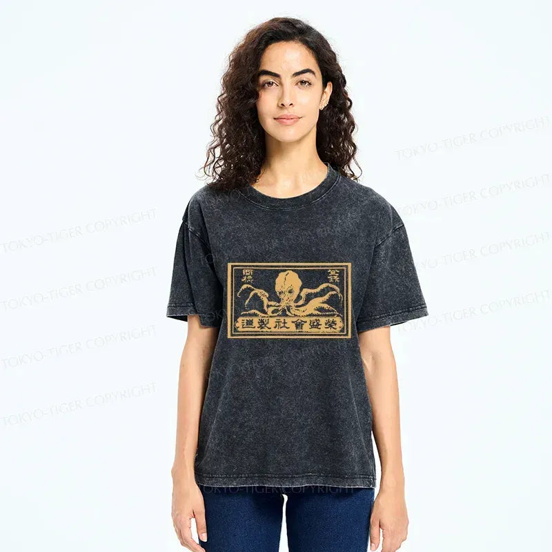 Kyoto Lion Octopus Shirt Free Shipping