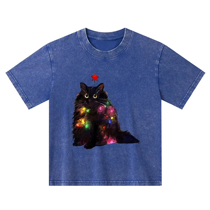 Japanese Cat Kids Christmas T-Shirt Gift Idea