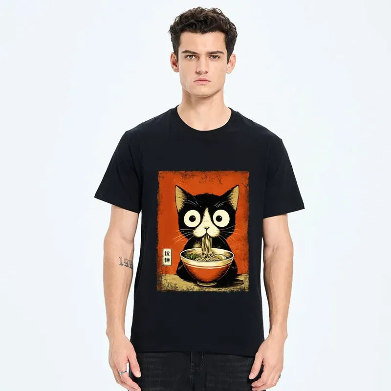 Unisex Classic Black Cat Tee for Anime Convention