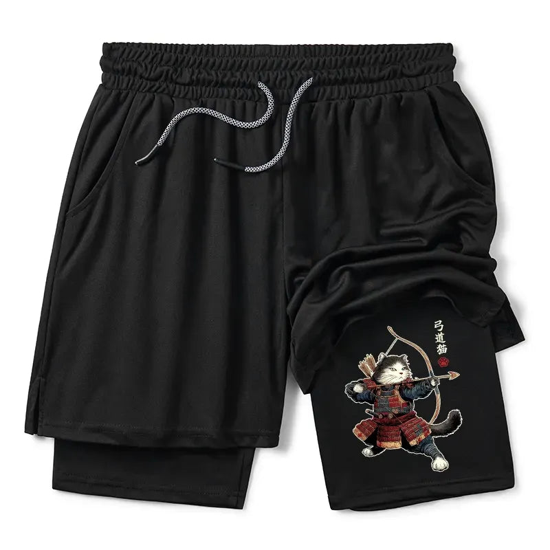 Samurai Cat Training Shorts Gift Idea