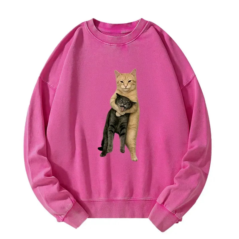 Orange Cat Vintage Sweatshirt Gift Idea
