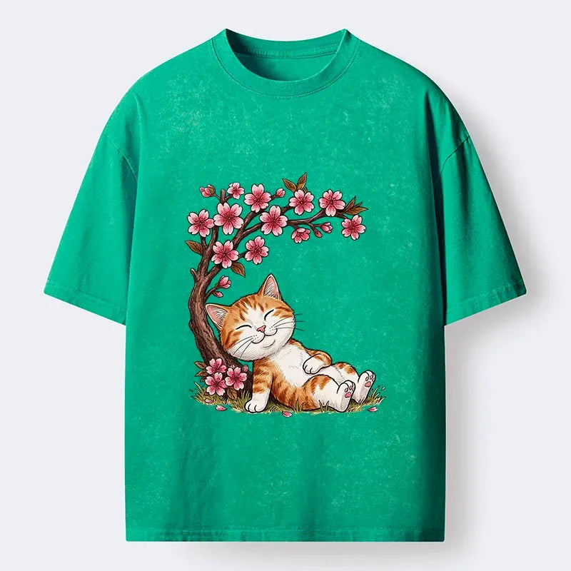 vintage japanese cat tee best seller