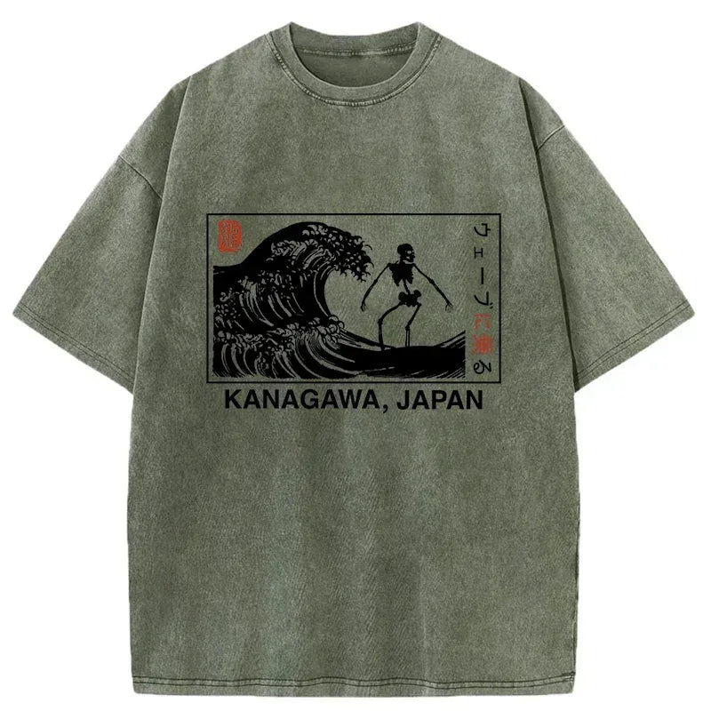 retro japan washed t-shirt best seller