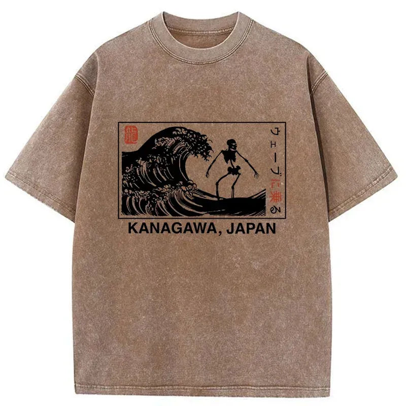retro japan washed t-shirt best seller
