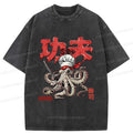japanese octopus chef washed t-shirt
