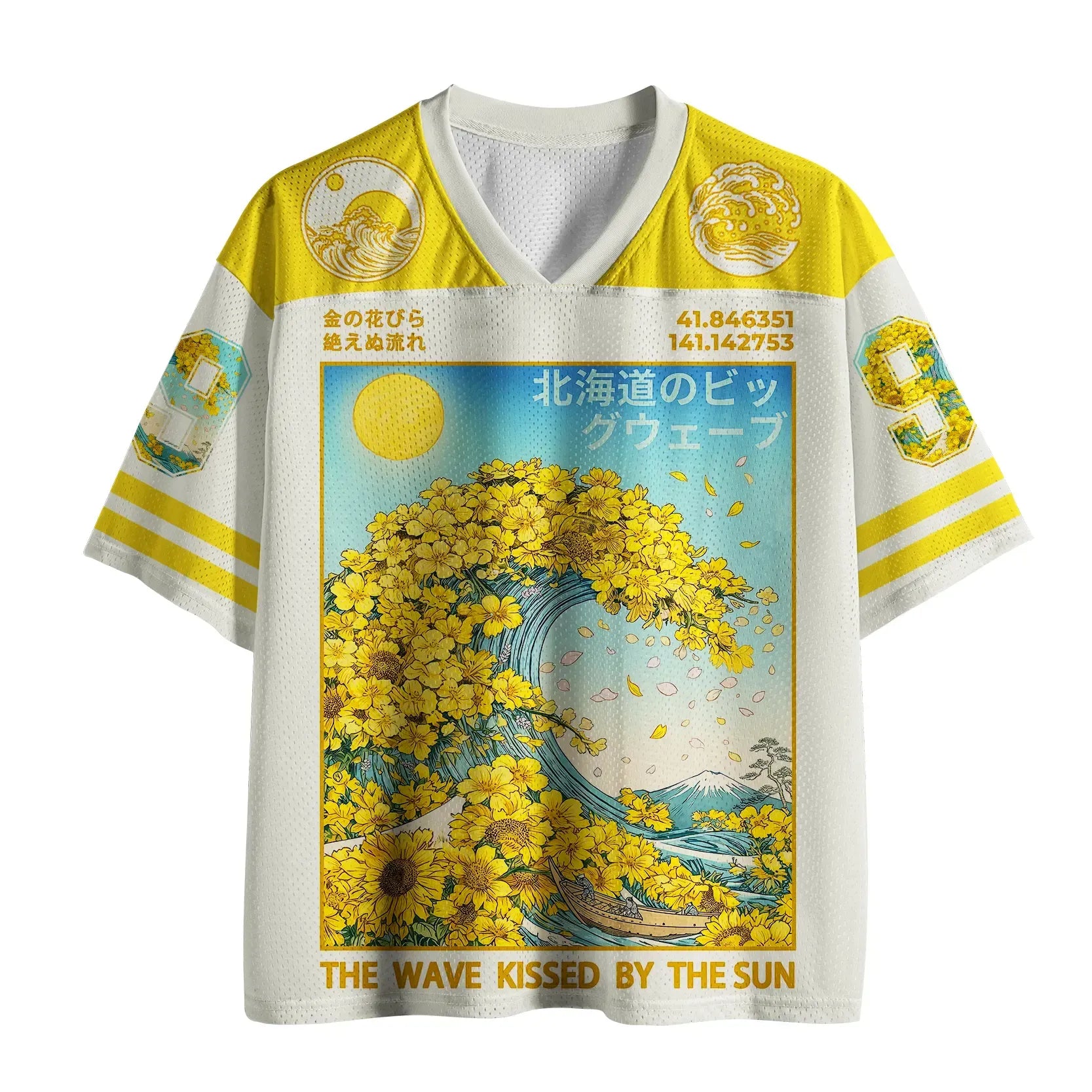 Kyoto-Lion Golden Petal Wave Mesh Jersey