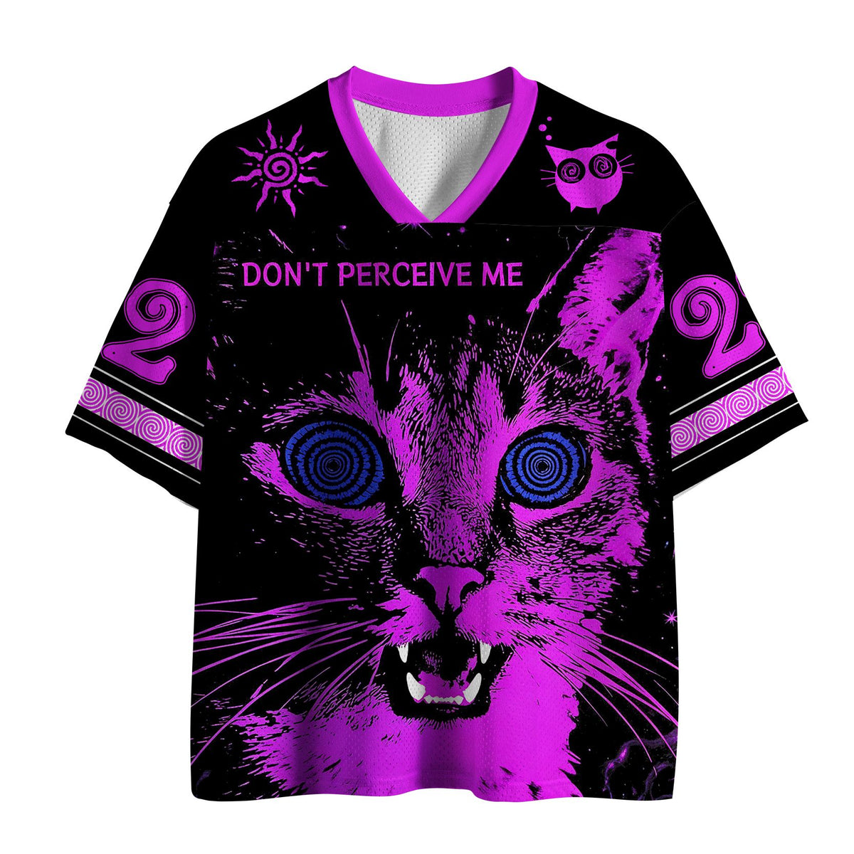Kyoto-Lion Funny Trippy Cat Meme Mesh Jersey