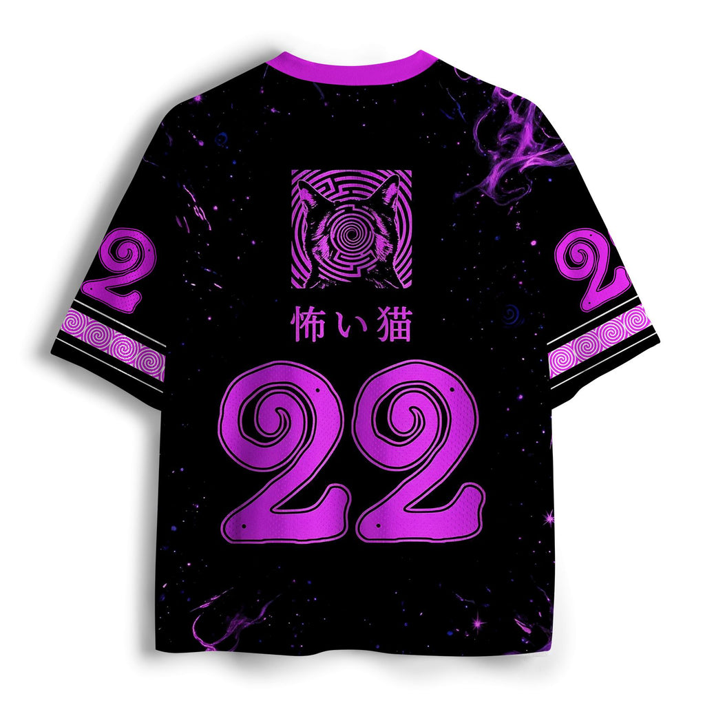 Kyoto-Lion Funny Trippy Cat Meme Mesh Jersey