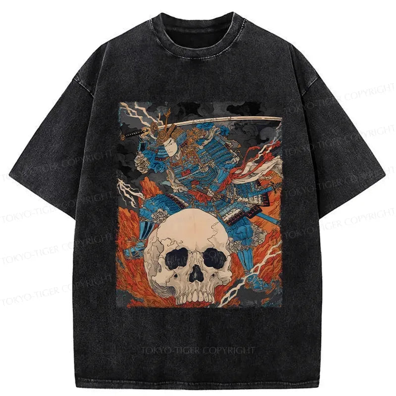 Kyoto-Lion Samurai Who Fought To The End Washed T-Shirt