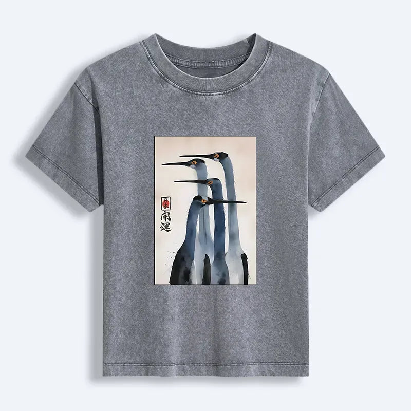 Sandhill Crane Vintage Washed T-Shirt Best Seller