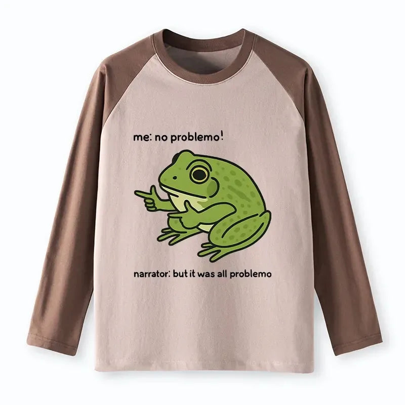Stupid Frog Meme Raglan Long Sleeve
