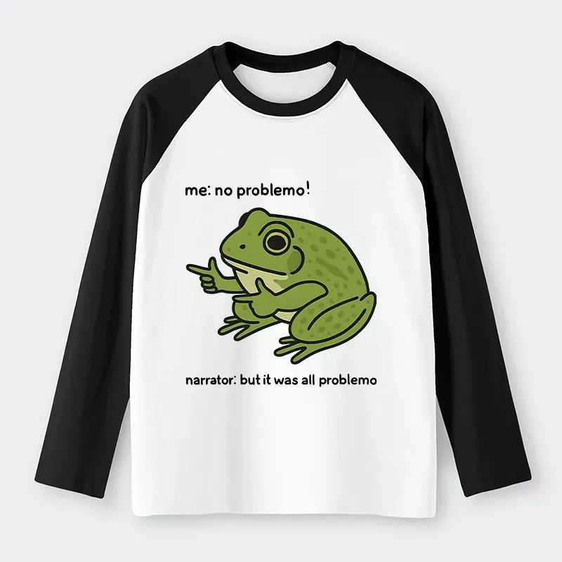 Trendy Frog Raglan Tee for Summer
