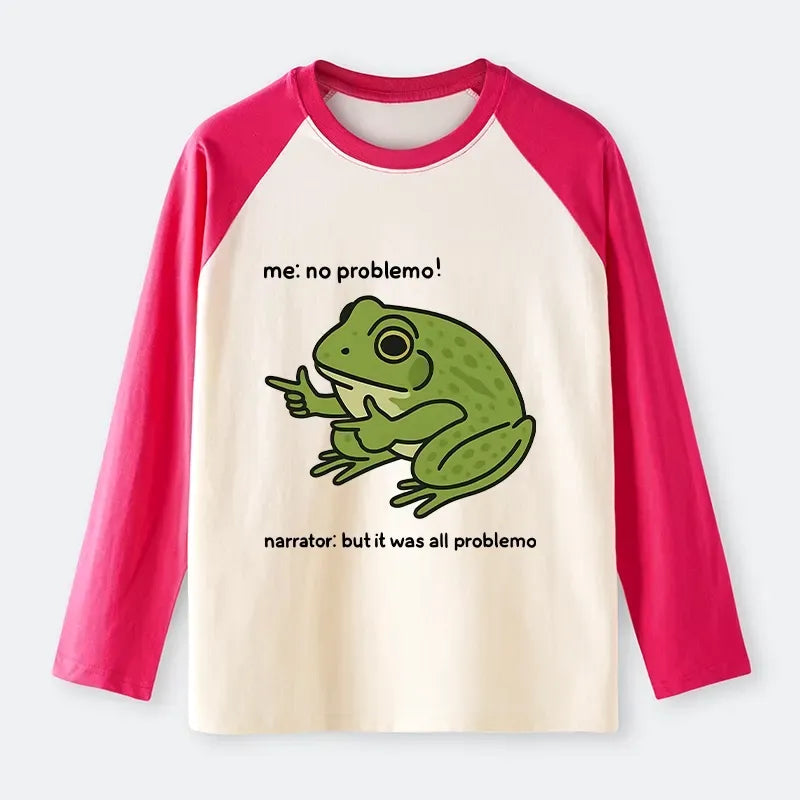 Stupid Frog Meme Raglan Long Sleeve