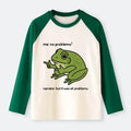 Stupid Frog Meme Raglan Long Sleeve