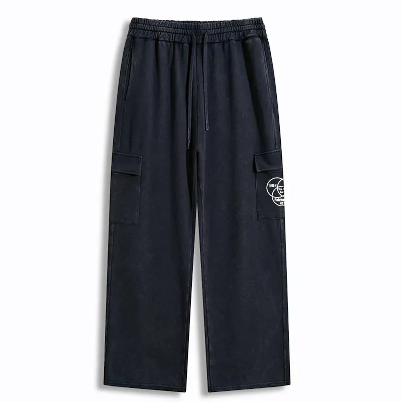 Kyoto-Lion Multidimensional Thinking And Rebellion Washed Utility Sweatpants